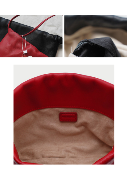 ニッチレザーギャザーショルダーバッグ