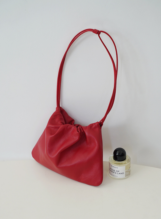 ニッチレザーギャザーショルダーバッグ