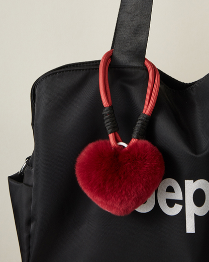 可愛いハートのペンダントバッグアクセサリー