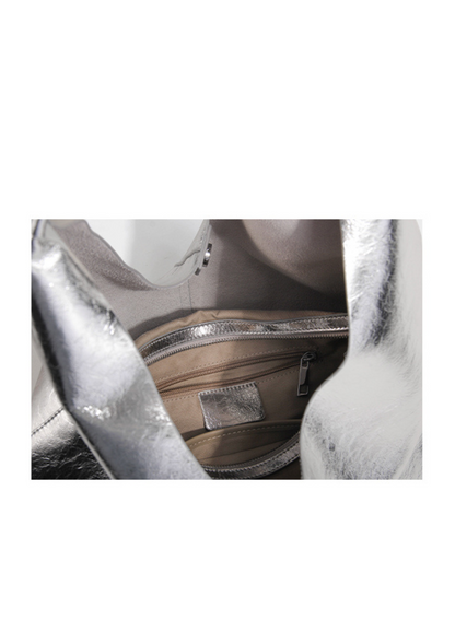 【本革・撥水】レザートライアングルトートバッグ