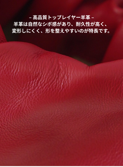 ニッチレザーギャザーショルダーバッグ