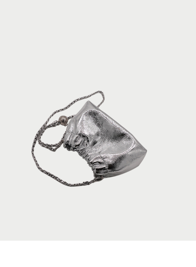 オイルワックスレザー ギャザーショルダーバッグ