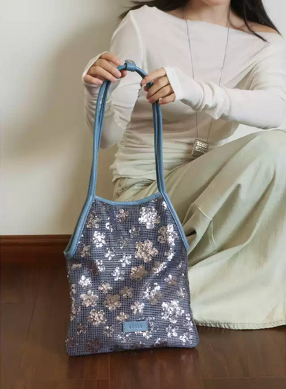 「Broken Light Picks Up Dreams」キラキラ光るスパンコールショルダーバッグ