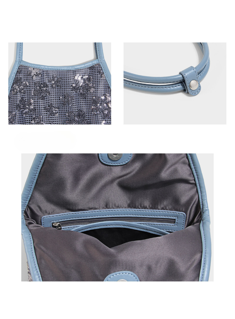 「Broken Light Picks Up Dreams」キラキラ光るスパンコールショルダーバッグ