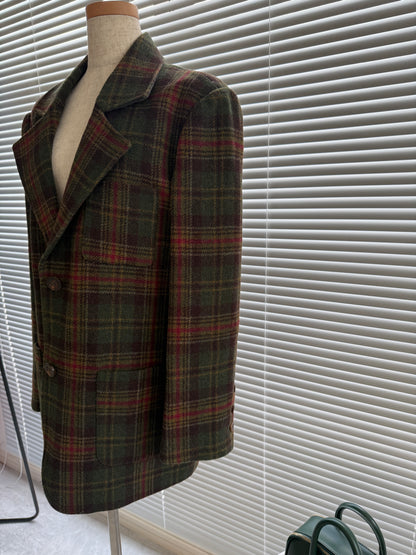 ヘリテージチェック ウールブレザー