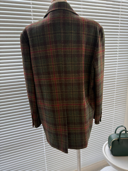 ヘリテージチェック ウールブレザー