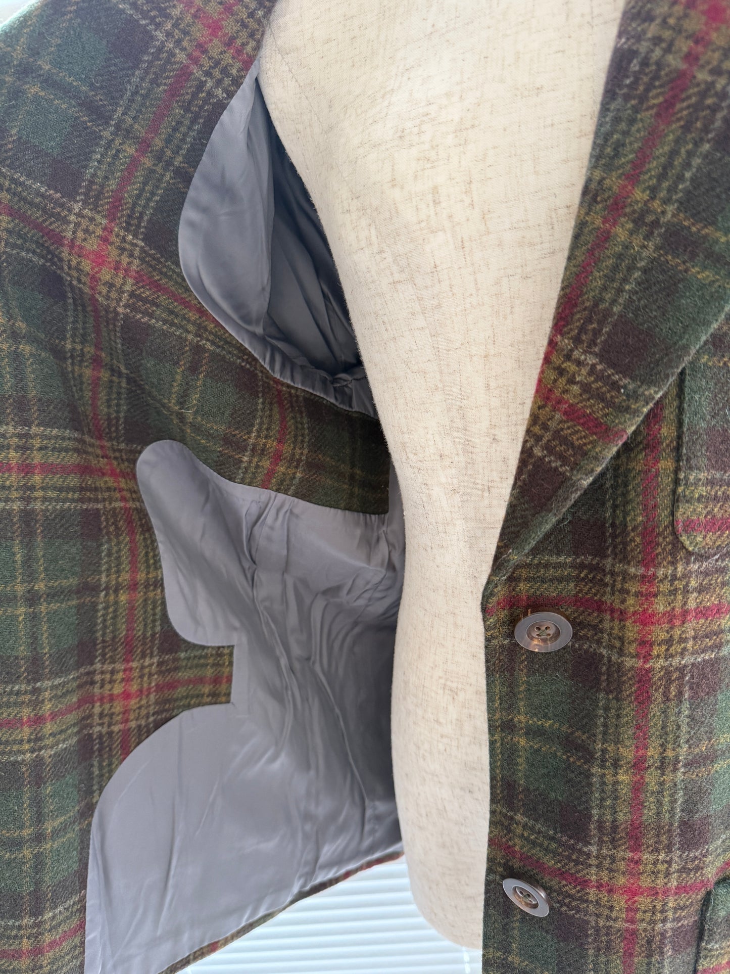 ヘリテージチェック ウールブレザー