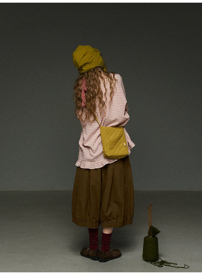 ヴィンテージ風 南瓜ランタンパンツ（7分丈ワイド）