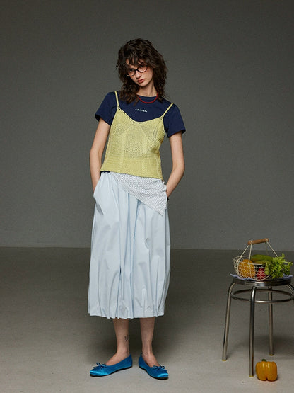 レトロレイヤードニットキャミソール