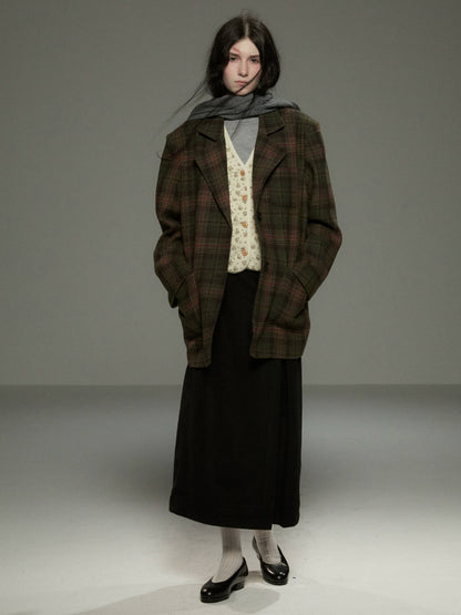 ヘリテージチェック ウールブレザー