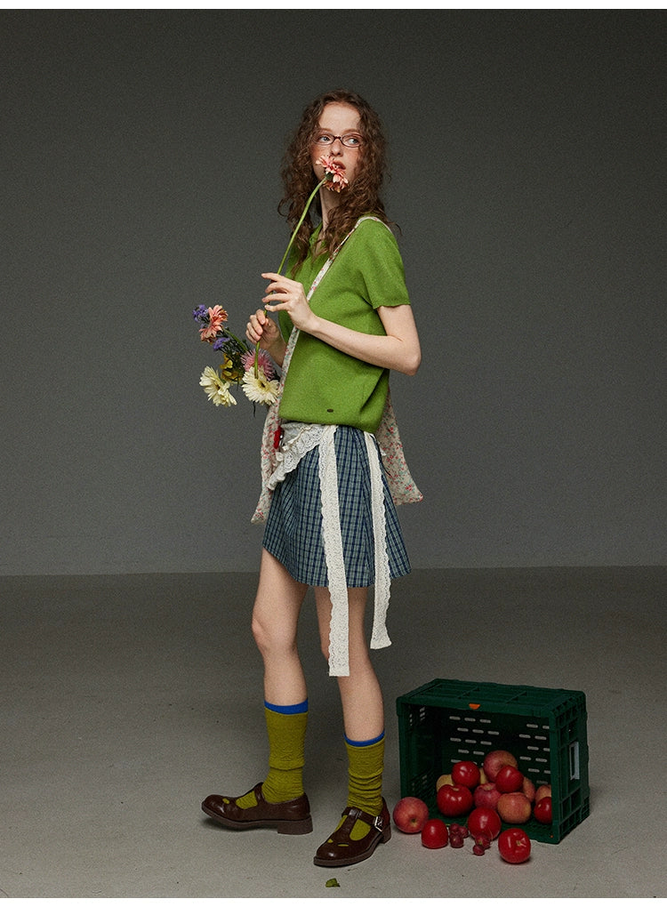 ウール混 ヴィンテージジップポロニット