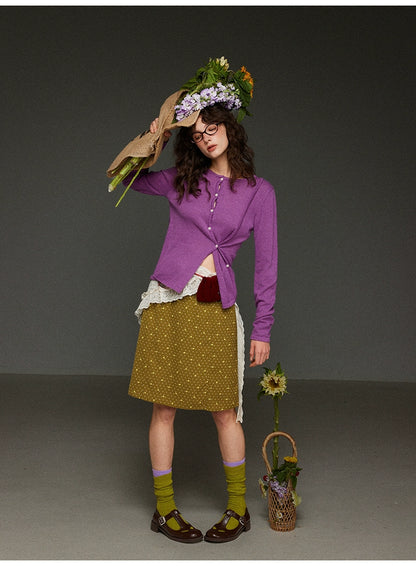 水玉Aラインスカート