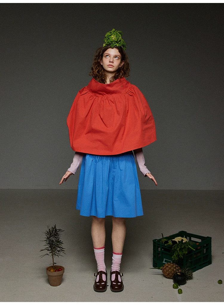 無地ハイウエストプリーツスカート