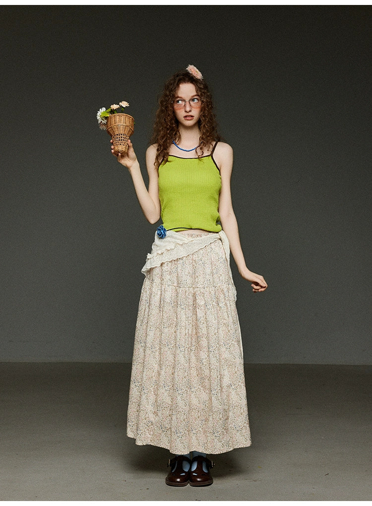 ヴィンテージ配色 スリムキャミソール