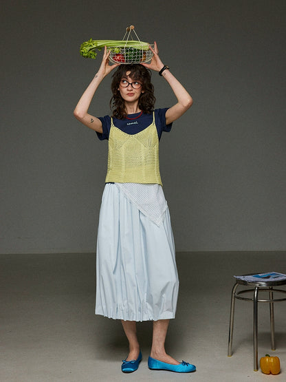 レトロレイヤードニットキャミソール