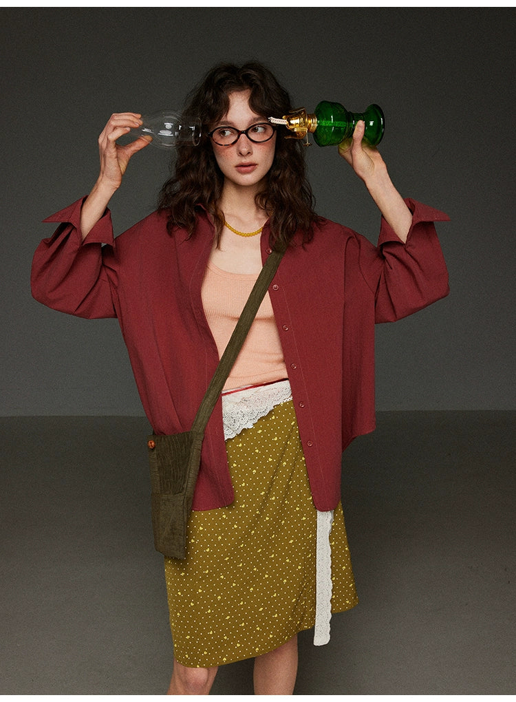 水玉Aラインスカート