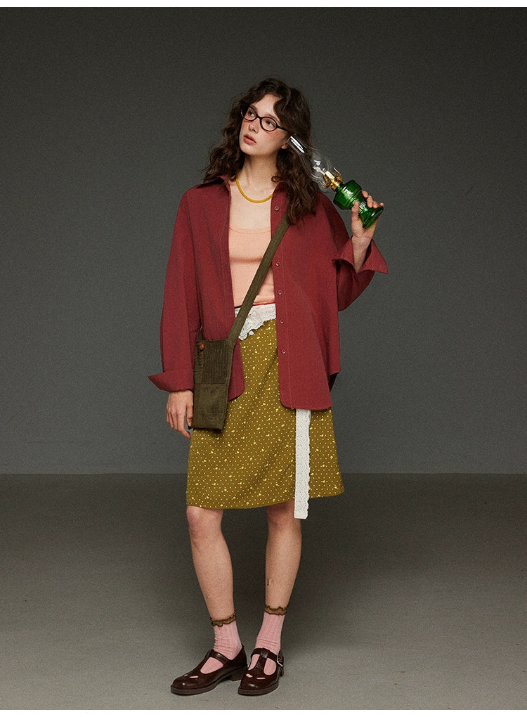 水玉Aラインスカート