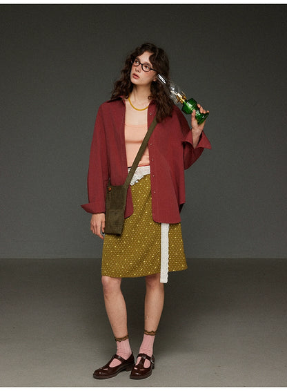 水玉Aラインスカート