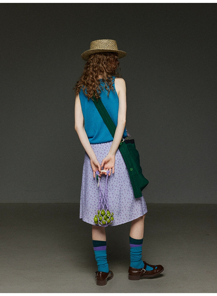 スリムフローラルスカート