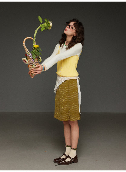 水玉Aラインスカート