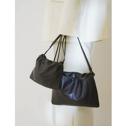 ニッチレザーギャザーショルダーバッグ