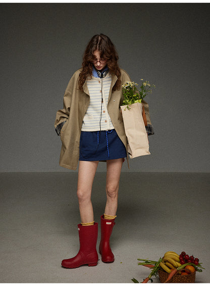 ストライプニットベスト