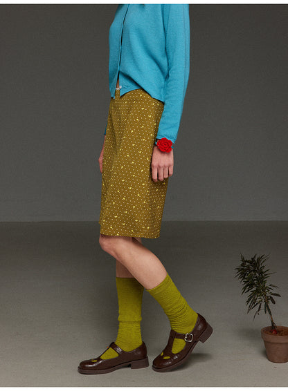 水玉Aラインスカート