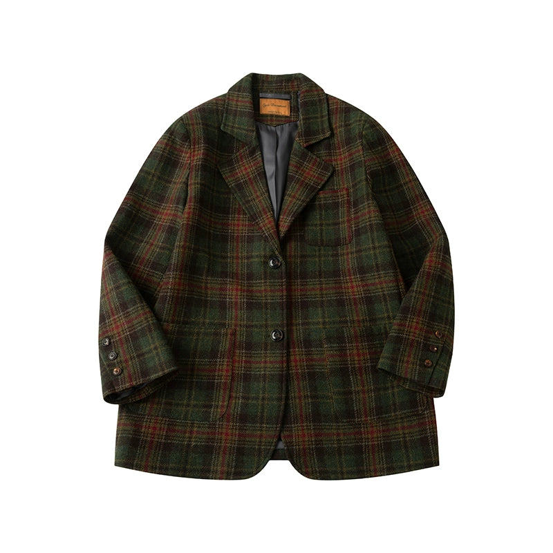 ヘリテージチェック ウールブレザー