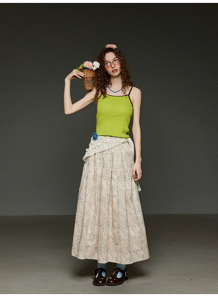 ヴィンテージ配色 スリムキャミソール