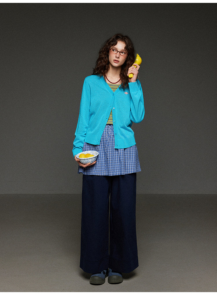 チェックドローストリングプリーツスカート