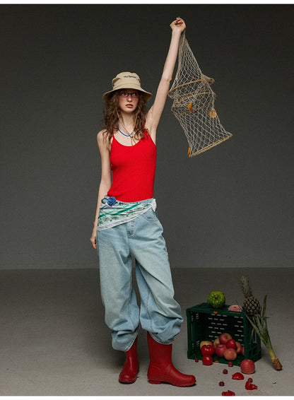 ドーパミン トリコロール ピット ストライプ ニットベスト