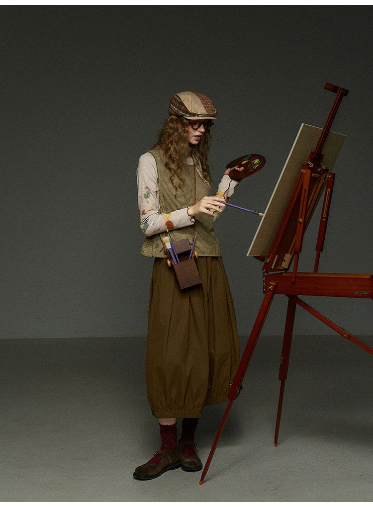 ヴィンテージ風 南瓜ランタンパンツ（7分丈ワイド）