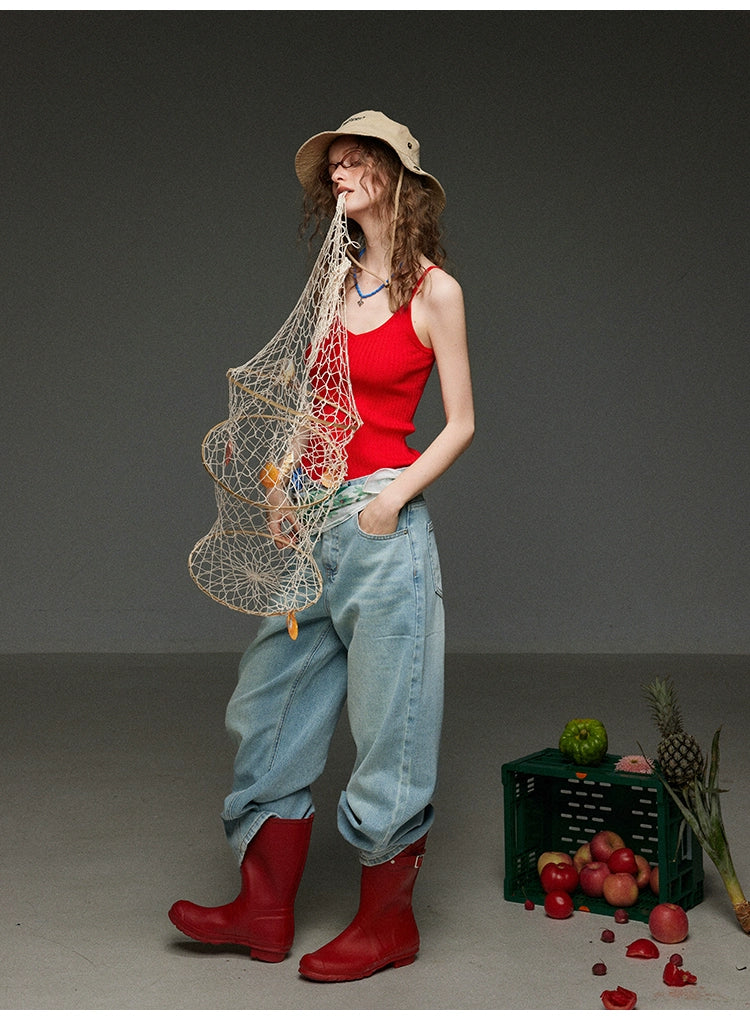 ドーパミン トリコロール ピット ストライプ ニットベスト