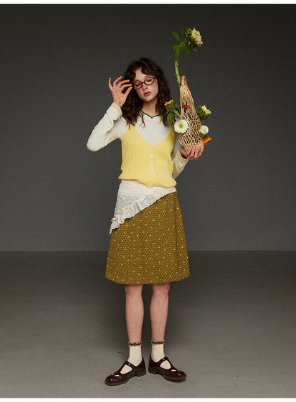 水玉Aラインスカート