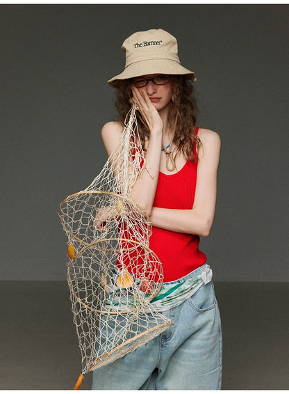 ドーパミン トリコロール ピット ストライプ ニットベスト