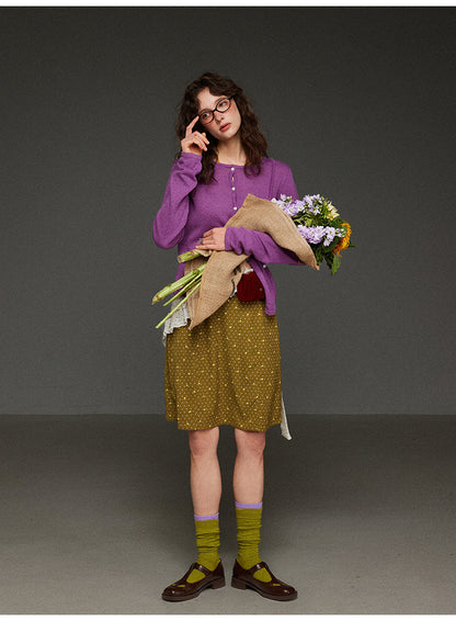 水玉Aラインスカート