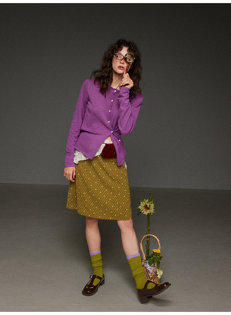 水玉Aラインスカート