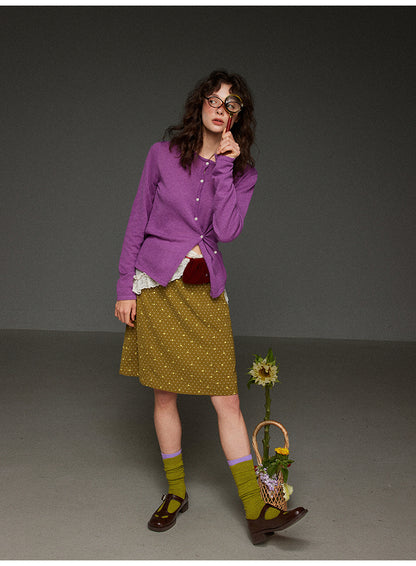 水玉Aラインスカート