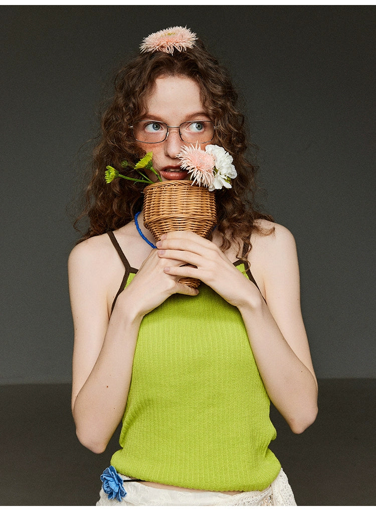 ヴィンテージ配色 スリムキャミソール