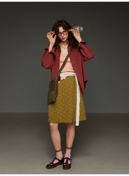 水玉Aラインスカート