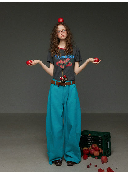 トマトプリント ロゴTシャツ