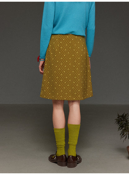 水玉Aラインスカート