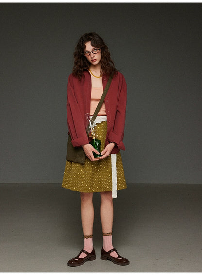 水玉Aラインスカート