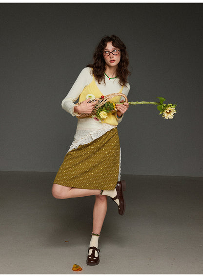 水玉Aラインスカート