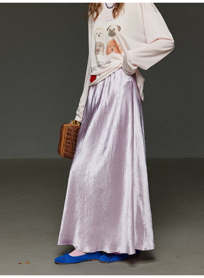 アセテート イレギュラー ストレートスカート