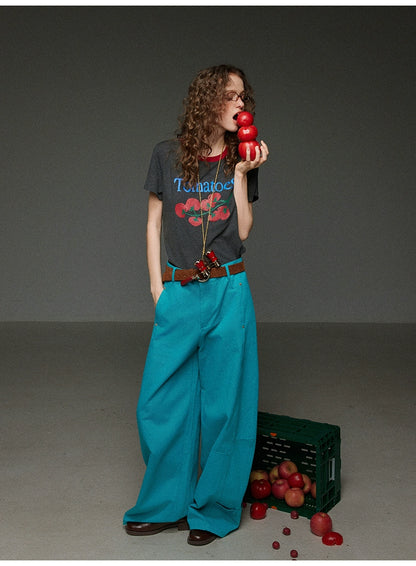 トマトプリント ロゴTシャツ