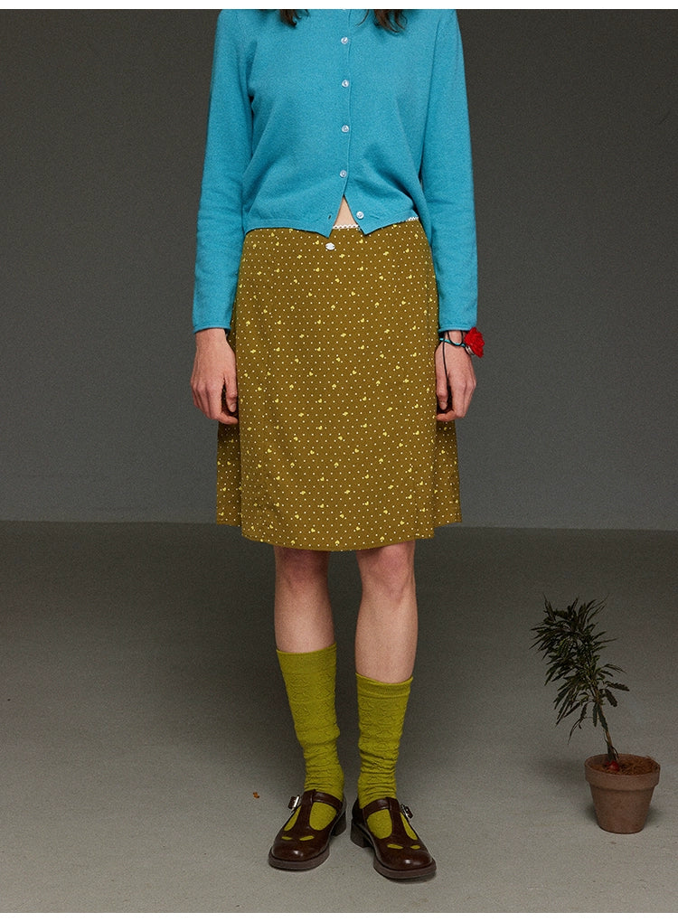 水玉Aラインスカート