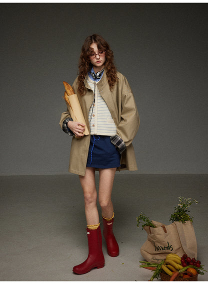 ストライプニットベスト