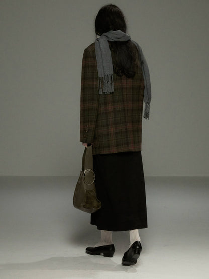 ヘリテージチェック ウールブレザー