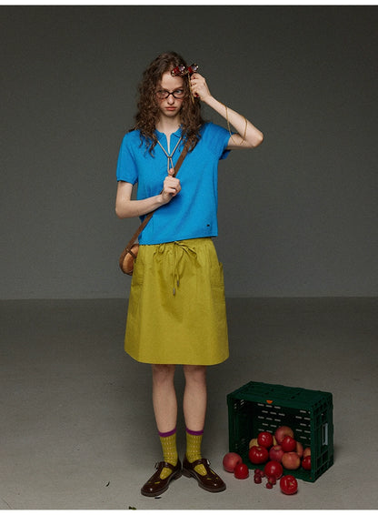 ウール混 ヴィンテージジップポロニット